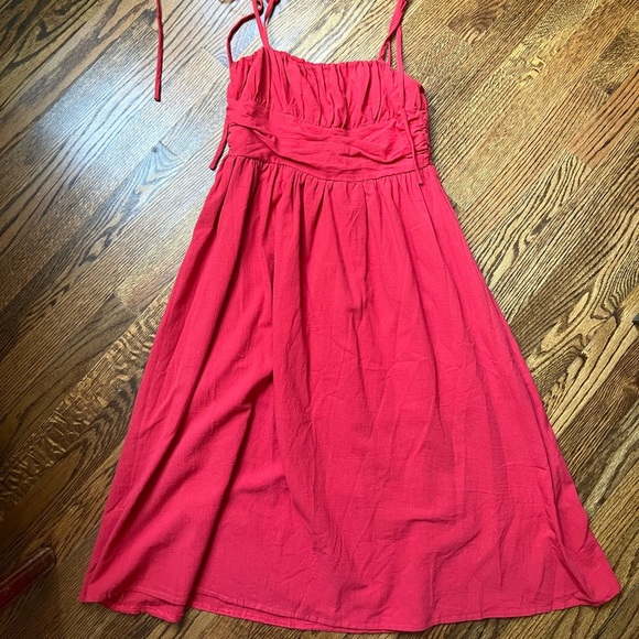 HYFVE Red Sleeveless, Midi Dress in Size Small - Picture 3 of 6